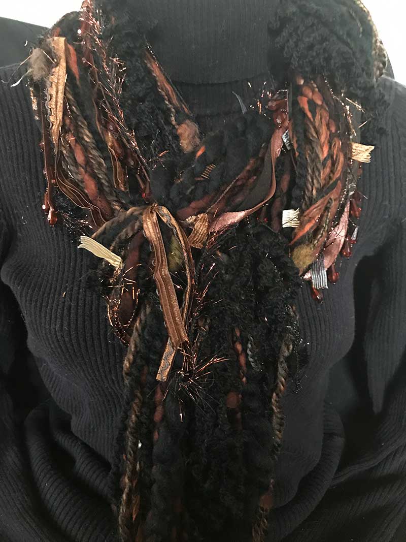 Rust and Black Handmade scarves