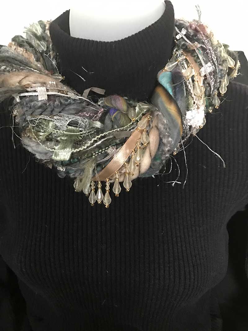 Sage Green and Grey Tones Handmade scarves