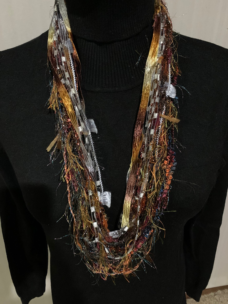 Rust and Grey Handmade scarves