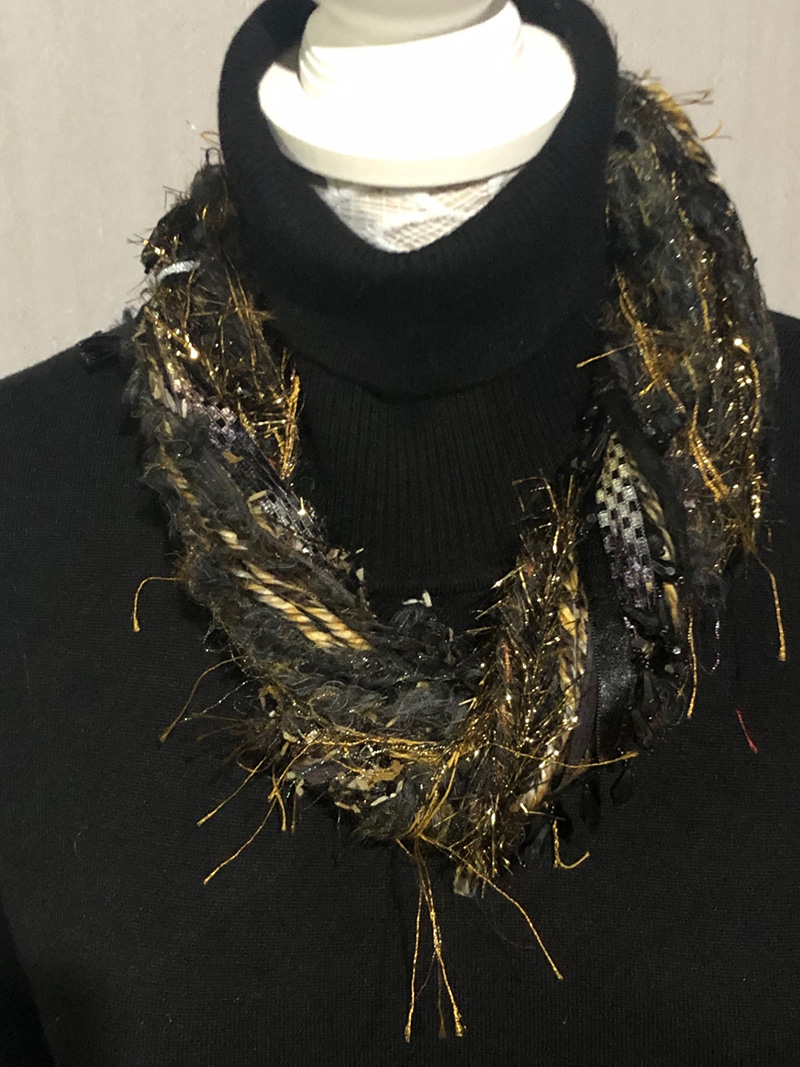 Black, Brown and Gold Handmade scarves