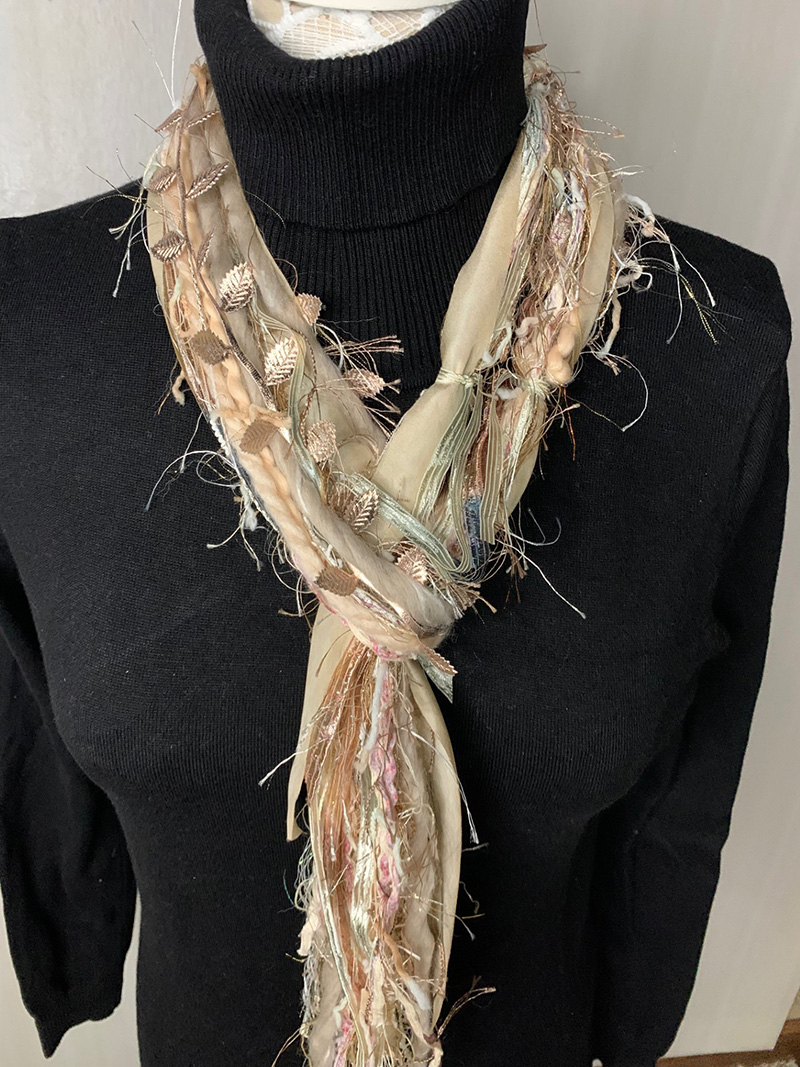 Rose Gold Leaves Handmade scarves