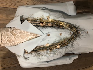 Light Blue and Biege Handmade scarves